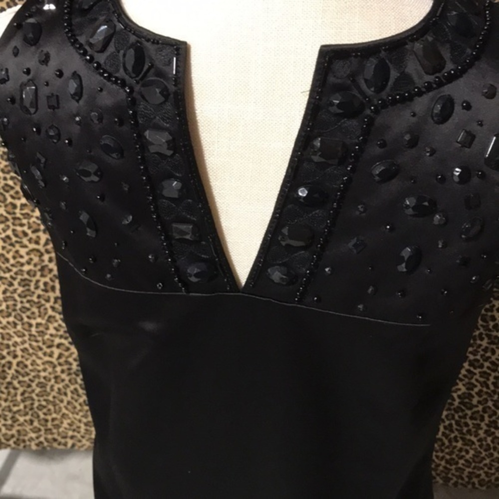 Laundry by Shelly Segal size 6‎ black beveled dress - Picture 4 of 5